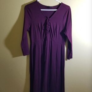 Burgundy Dress Cross Over